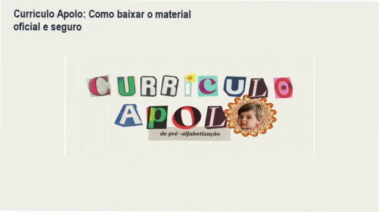 Capa do Currículo Apolo de pré-alfabetização para crianças de 2 a 5 anos em dispositivo móvel