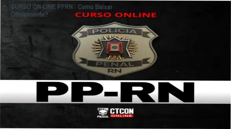 Tela mostrando o download oficial do CURSO ON-LINE - POLÍCIA PENAL DO RN - PPRN