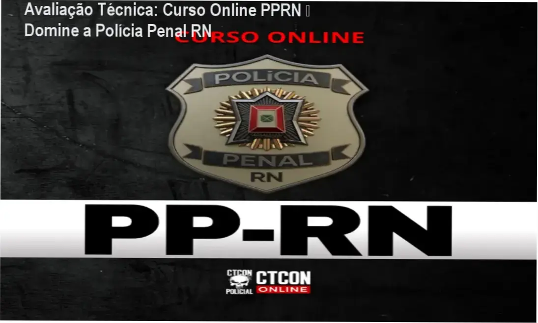 Imagem ilustrando o Curso Online Polícia Penal RN com aulas, simulados e mentoria