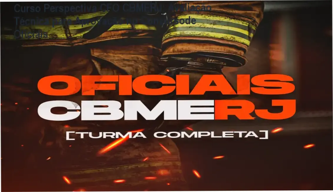 Curso Perspectiva CFO CBMERJ com foco no Método CRC e materiais de estudo especializados
