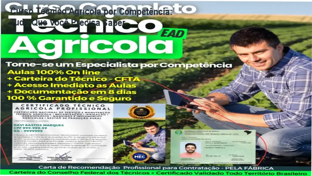 Treine-se no agronegócio com técnicas práticas e conteúdos flexíveis, ideais para sua carreira no campo.