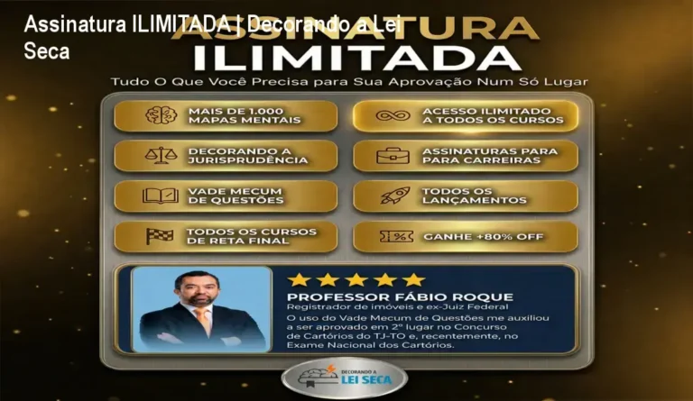Assinatura ILIMITADA | Decorando a Lei Seca 2 https://ondeaprender.com.br/o-codigo-de-deus-acesso-vitalicio-seguro-2/ Plataforma completa de estudo com flashcards e mapas mentais para lei seca