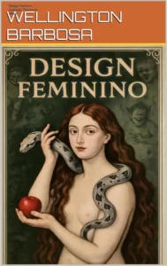 Capa digital do eBook 'Design Feminino', destacando temas de empoderamento feminino e relações sociais na era contemporânea.