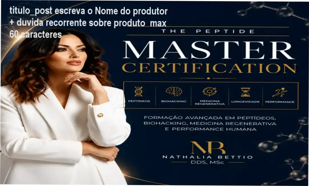 Dra. Nathalia Bettio apresentando a Certificação Internacional em Peptídeos para profissionais da saúde
