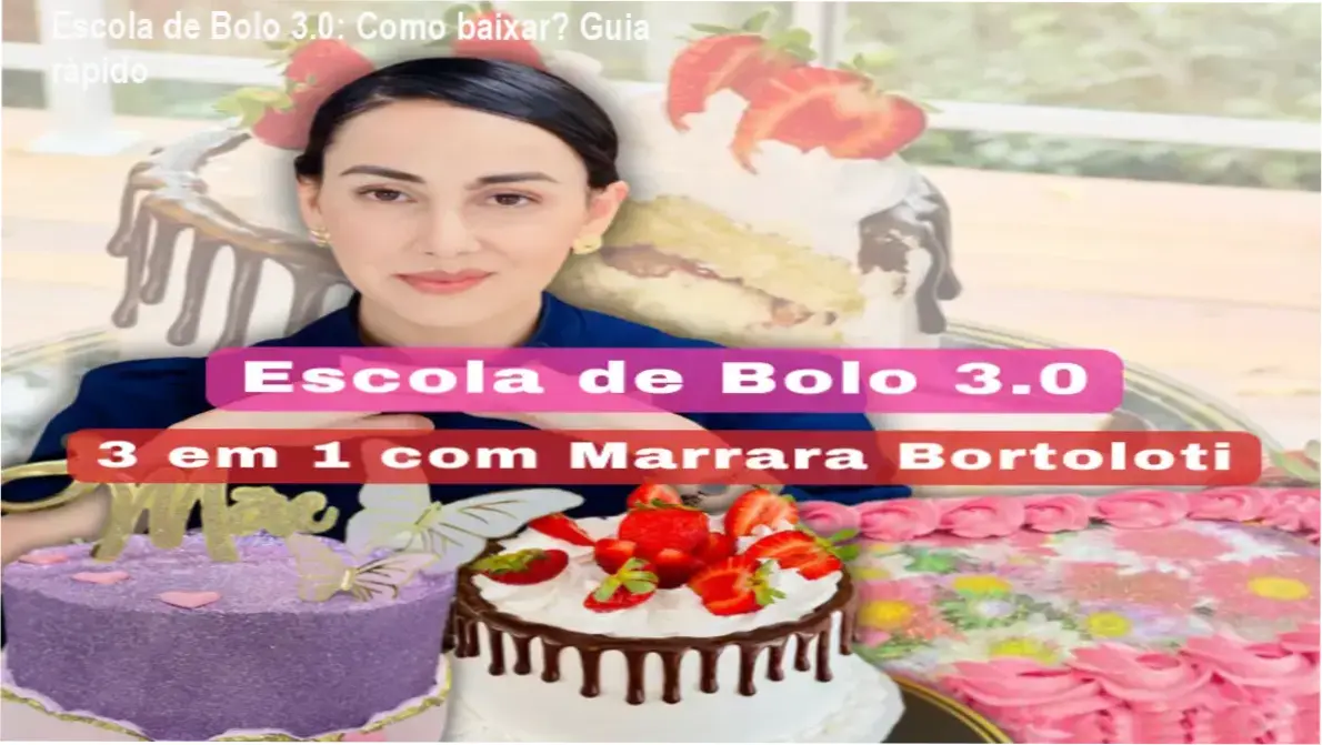 Tela mostrando como acessar a Escola de Bolo 3.0 via Hotmart