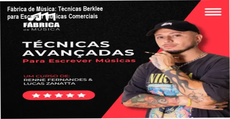 Aula interna do curso Fábrica de Música com Renne Fernandes mostrando técnicas de composição musical