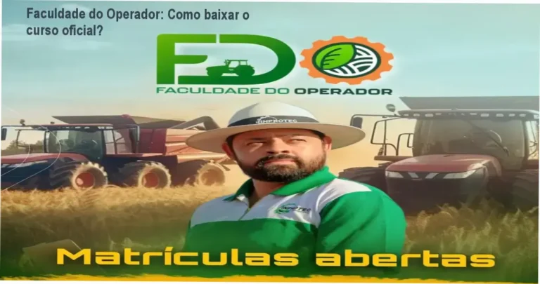 Tela mostrando o acesso ao download oficial da Faculdade do Operador