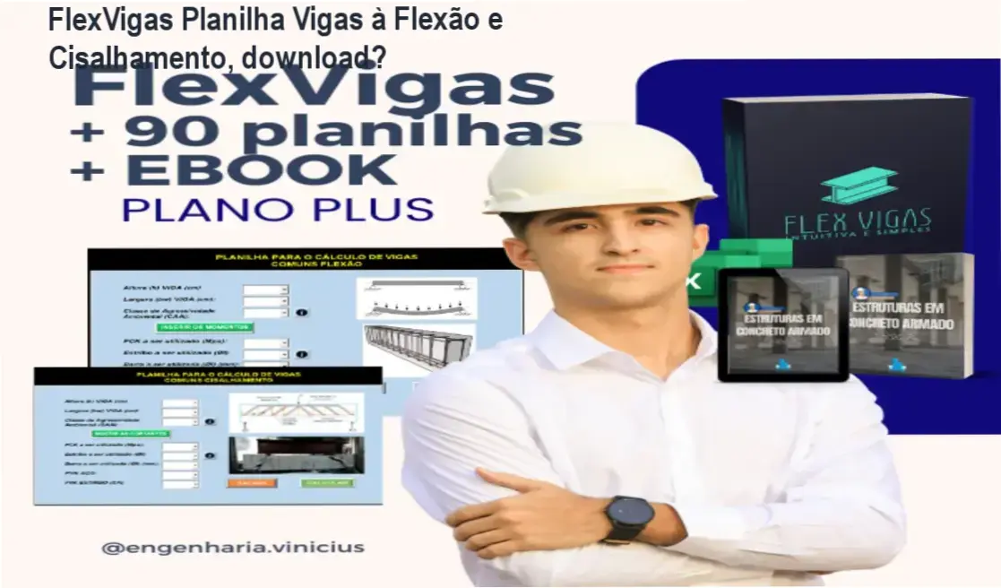 FlexVigas Planilha Vigas à Flexão e Cisalhamento, download? 1 https://ondeaprender.com.br/flexvigas-planilha-vigas-dimensionamento-download-gratis/ Planilha FlexVigas em Excel com interface VBA para dimensionamento de vigas de concreto armado