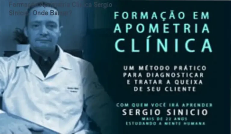 Captura de tela mostrando a página de download oficial da Formação em Apometria Clínica de Sergio Sinicio