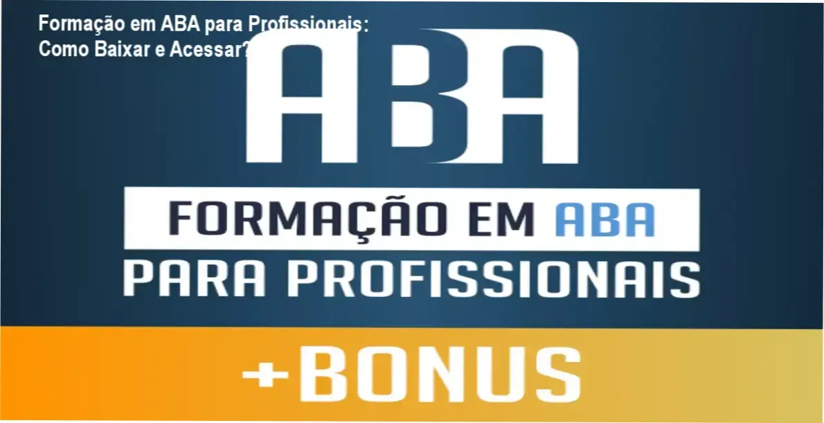 Terapeuta acessando plataforma de curso de ABA com tela de download