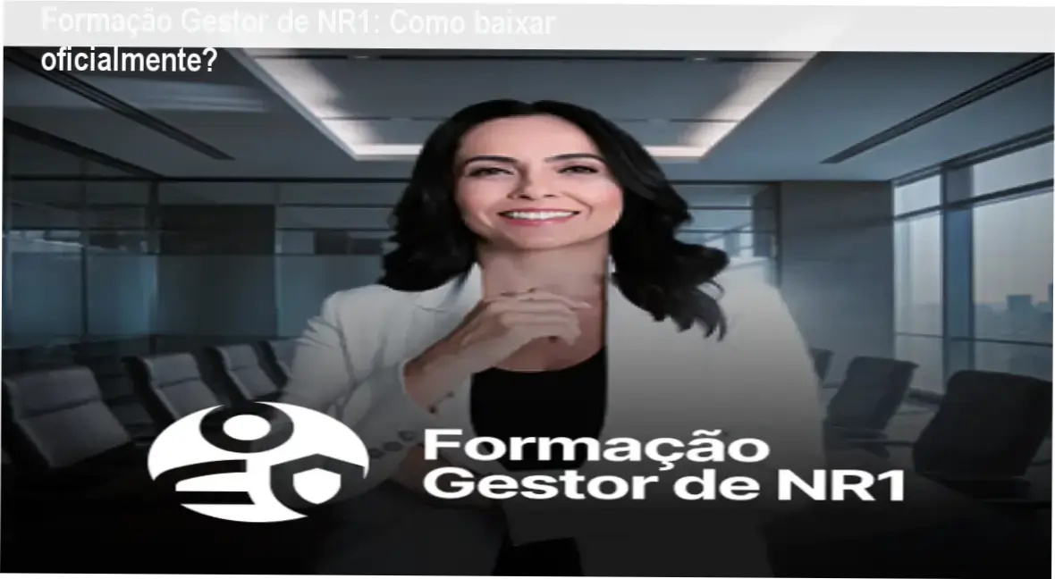 Captura de tela mostrando a página oficial de download da Formação Gestor de NR1