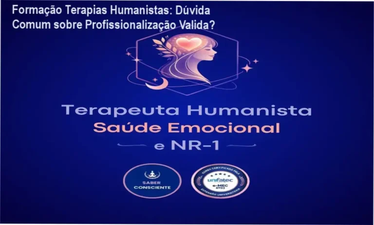 Formação em Terapias Humanistas do Instituto Saber Consciente com conceitos práticos de saúde emocional
