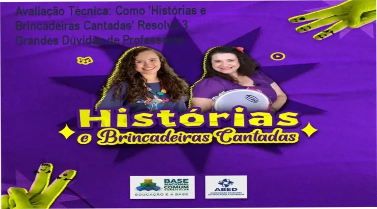 Avaliação Técnica: Como 'Histórias e Brincadeiras Cantadas' Resolve 3 Grandes Dúvidas de Professores 1 https://ondeaprender.com.br/ Imagem ilustrando dinâmica musical com crianças envolvidas marcando tempo