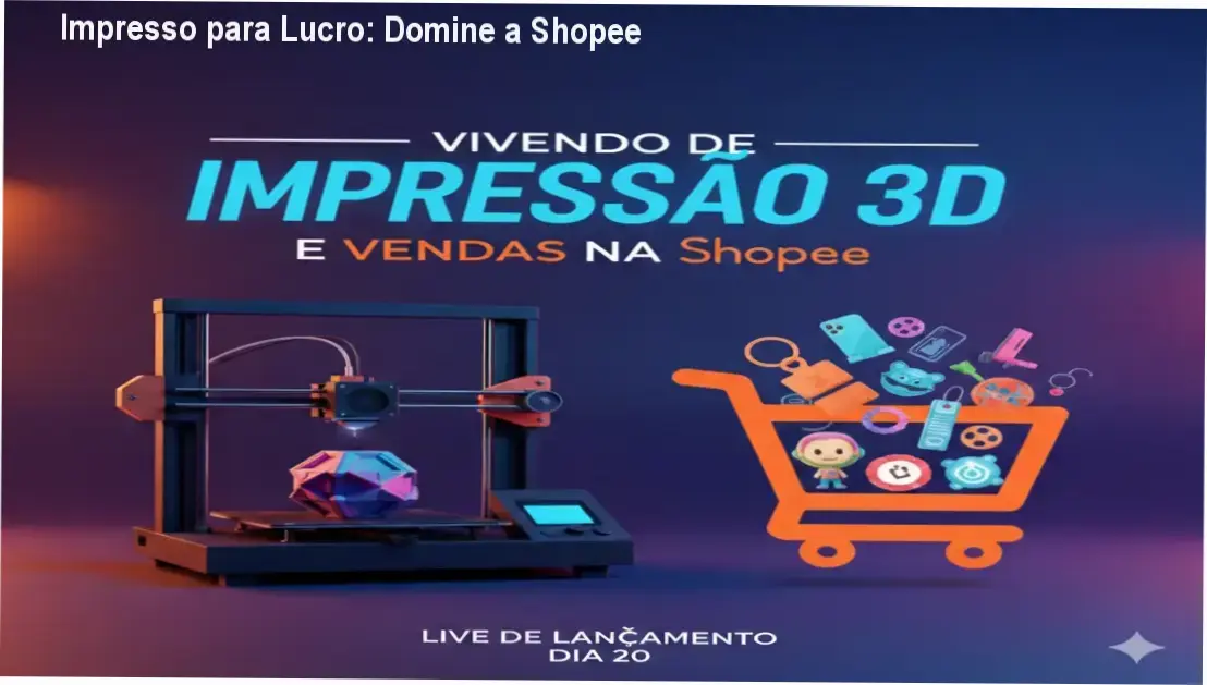 Impresso para Lucro: Domine a Shopee 1 https://ondeaprender.com.br/fabricio-teixeira-vivendo-de-impressao-3d-como-eu-vendo-na-shopee/ Configuração profissional de uma impressora 3D com exemplos de peças prontas para venda na Shopee