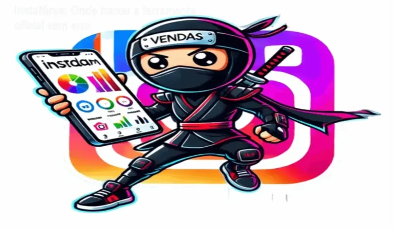 Tela mostrando a página oficial de download do InstaNinja para Instagram