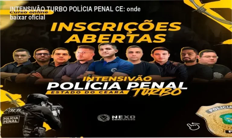 INTENSIVÃO TURBO POLÍCIA PENAL CE: onde baixar oficial 8 https://ondeaprender.com.br/ Capa do curso INTENSIVÃO TURBO POLÍCIA PENAL DO CEARÁ da Nexo Concursos com ícone de download