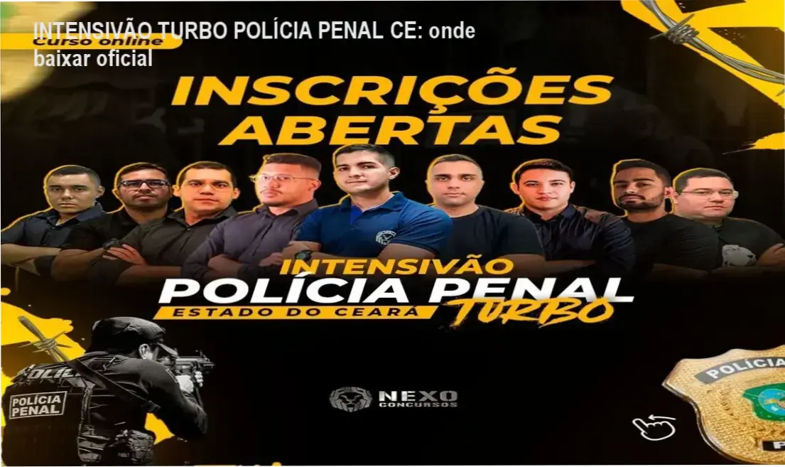 Capa do curso INTENSIVÃO TURBO POLÍCIA PENAL DO CEARÁ da Nexo Concursos com ícone de download