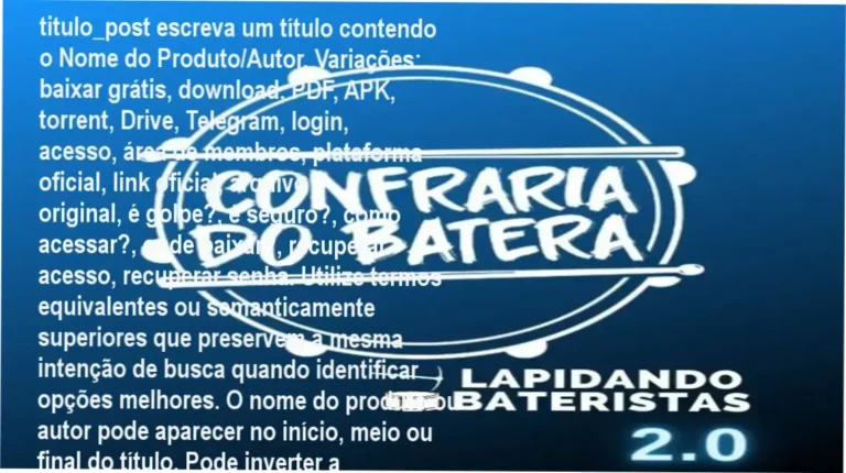 Lapidando Bateristas 2.0 [Vitalício] download grátis