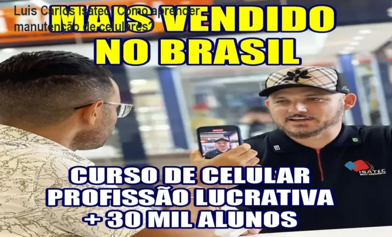 Luis Carlos Isatec: Como aprender manutenção de celulares? 5 https://ondeaprender.com.br/avaliacao-tecnica-julia-santos-escola-sst-hotmart-2/ Luis Carlos Isatec apresentando o Curso Completo de Manutenção e Conserto de Celulares 5.0