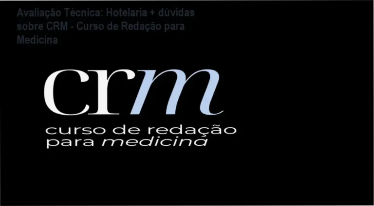 Avaliação Técnica: Hotelaria + dúvidas sobre CRM - Curso de Redação para Medicina 4 https://ondeaprender.com.br/avaliacao-tecnica-cavaquinho-a-procura-da-batida-perfeita-leo-soares/ Produzida pela especialista em Linguística Luma e Ponto, a imagem destaca o conteúdo acadêmico e a certificação do curso voltado para vestibulares de medicina.