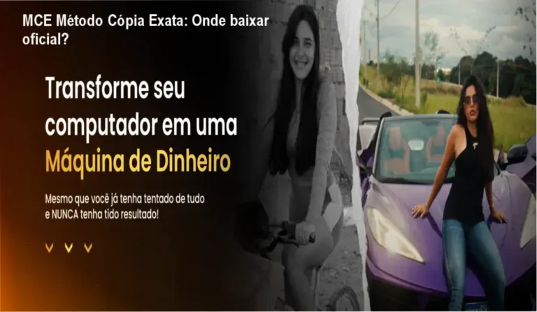 Tela do aplicativo MCE Método Cópia Exata mostrando opções de download oficial