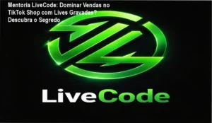Trecho da Mentoria LiveCode mostrando como configurar uma live gravada profissional para vendas no TikTok Shop.