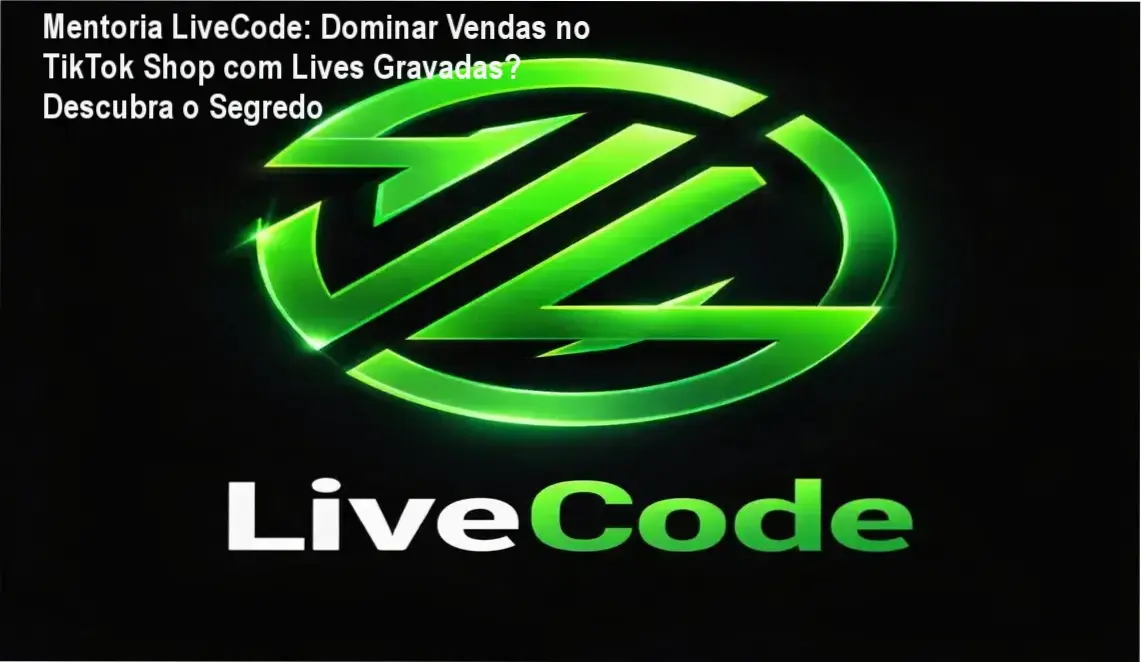 Trecho da Mentoria LiveCode mostrando como configurar uma live gravada profissional para vendas no TikTok Shop.