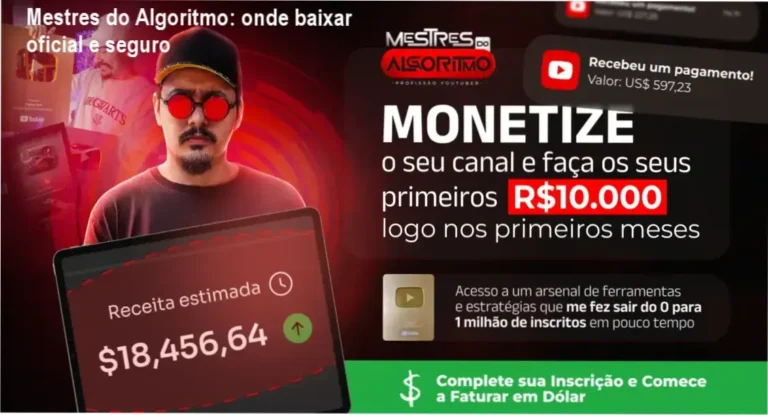 Tela mostrando acesso ao curso Mestres do Algoritmo na Hotmart