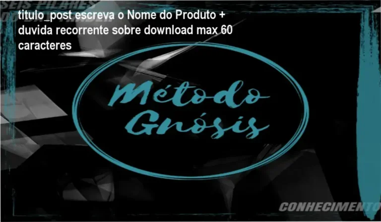 titulo_post escreva o Nome do Produto + duvida recorrente sobre download max 60 caracteres 6 https://ondeaprender.com.br/curso-profissional-apoio-aluno-deficiencia-autismo-180h-decreto-12773-2025/ Capa do curso Método Gnósis com destaque para o título e elemento de Tape Reading