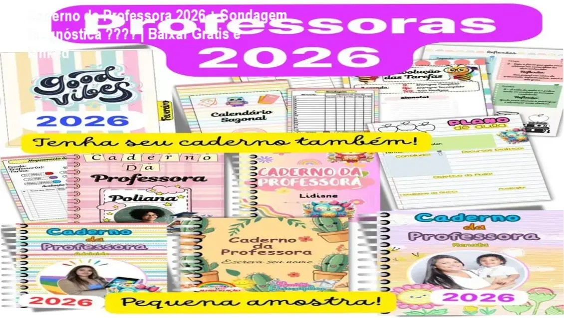 Caderno da Professora 2026 + Sondagem Diagnóstica 🍎📚 | Baixar Grátis e Linked 1 https://ondeaprender.com.br/caderno-legenda-da-professora-2026/ Nome do Produto + download | Acesso gratuito e legal