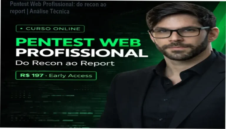 Instrutor Geraldo Alcântara, especialista em pentest com 15+ certificações internacionais, falando sobre metodologia RMTER para relatórios profissionais.