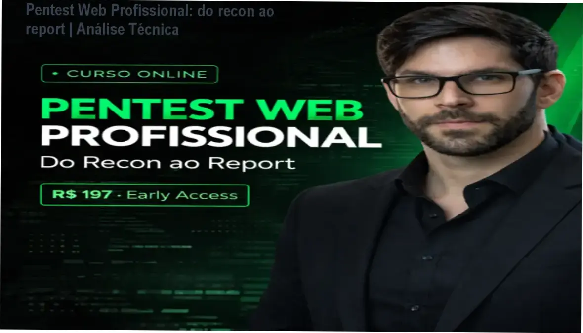 Instrutor Geraldo Alcântara, especialista em pentest com 15+ certificações internacionais, falando sobre metodologia RMTER para relatórios profissionais.