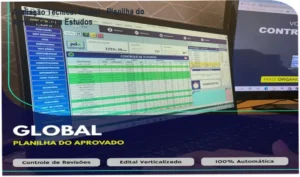 Planilha do Aprovado com gráficos de desempenho e automação integrada