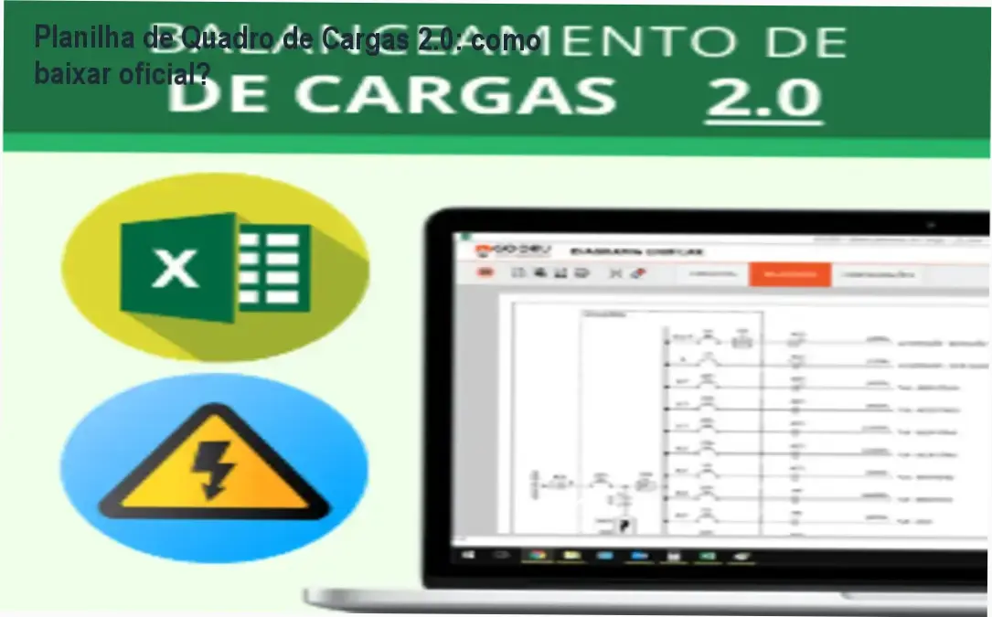 Tela do Excel mostrando a Planilha de Quadro de Cargas 2.0 com cálculos automatizados via VBA