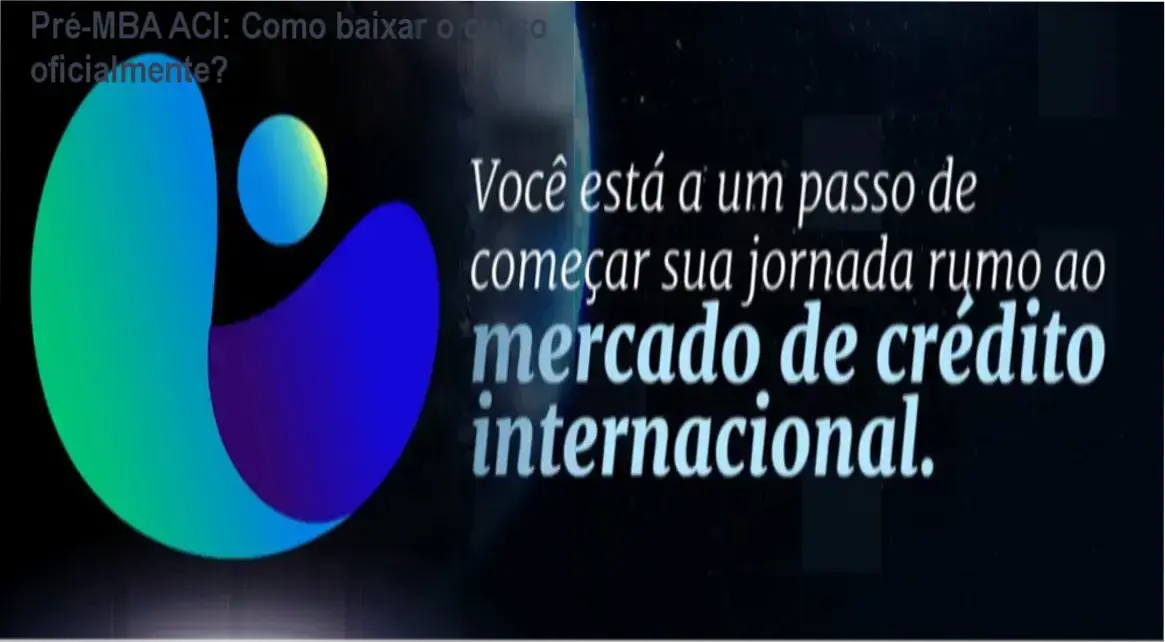 Tela mostrando acesso oficial ao curso Pré-MBA ACI