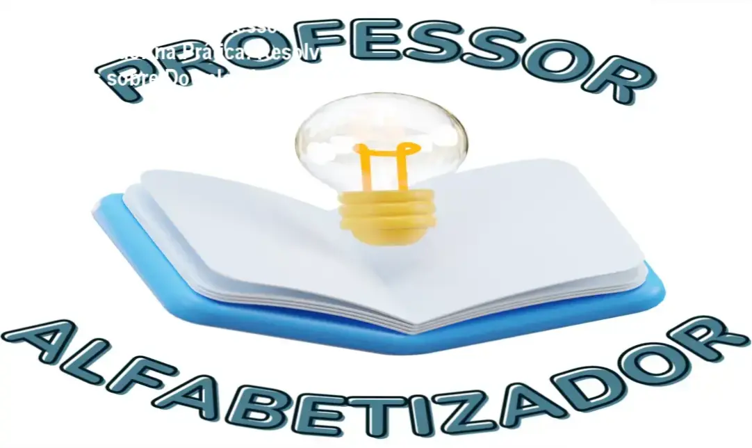 Professor aplicando atividades práticas de alfabetização em sala de aula, usando jogos e ferramentas pedagógicas.