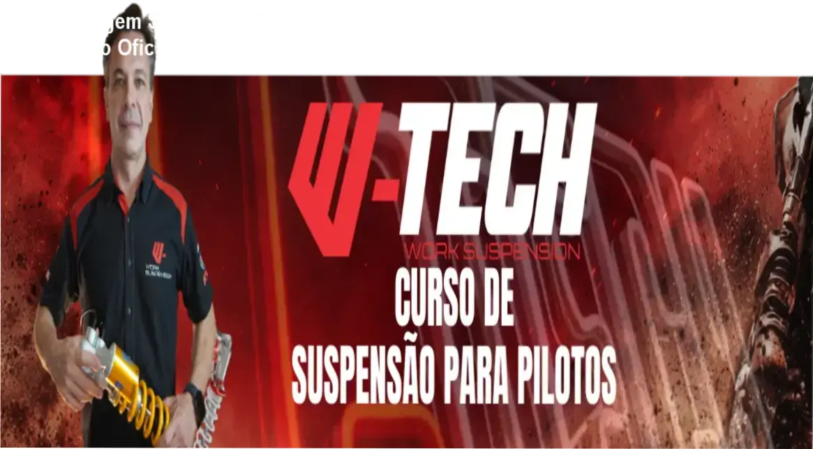 Tela mostrando o curso online Regulagem de Suspensão para pilotos da W-Tech