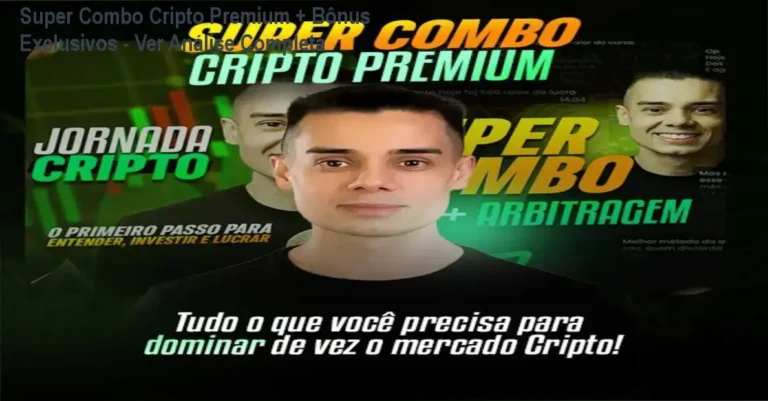Super Combo Cripto Premium + Bônus Exclusivos - Visão interna do curso sobre arbitragem e DeFi com suporte direto