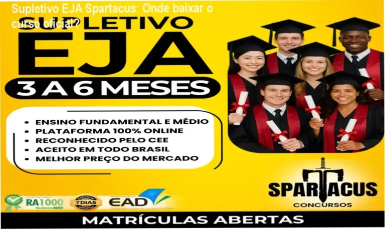Supletivo EJA Spartacus: Onde baixar o curso oficial? 6 https://ondeaprender.com.br/metodo-voar-download-gratis-onde-obter/ Imagem mostrando acesso ao Supletivo EJA Spartacus e instruções de download oficial