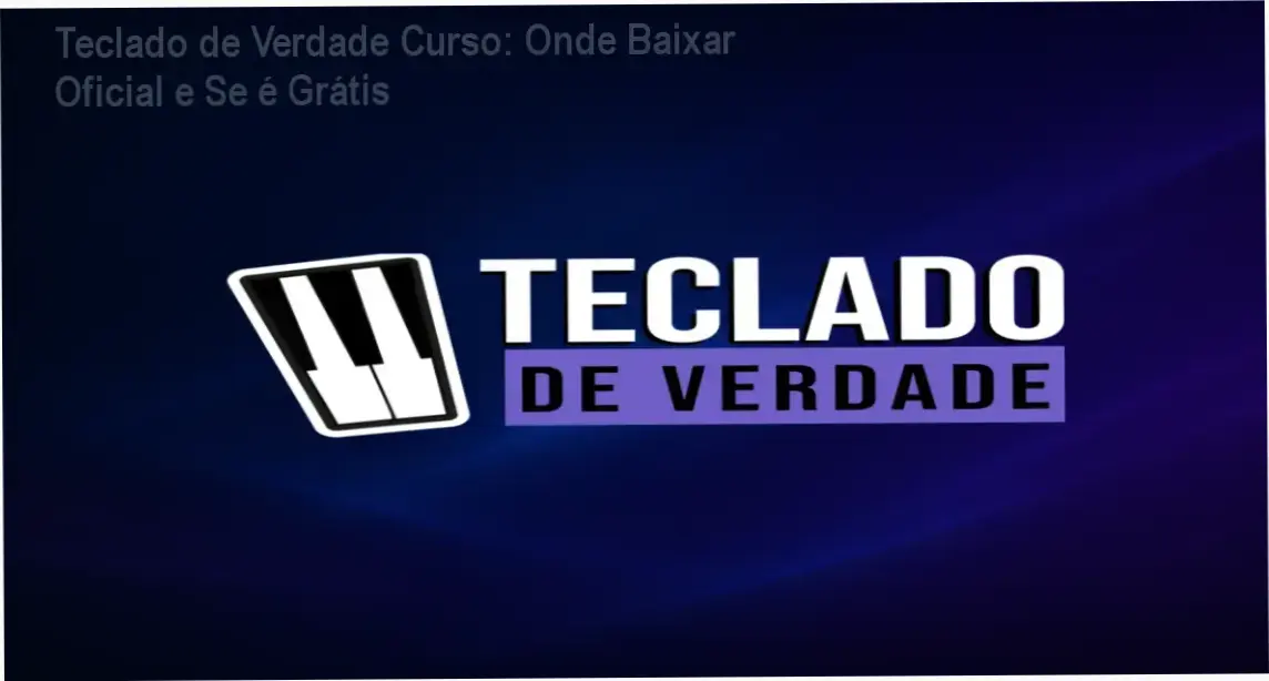 Capa do curso Teclado de Verdade de Ricardo Augusto dos Santos com teclado musical