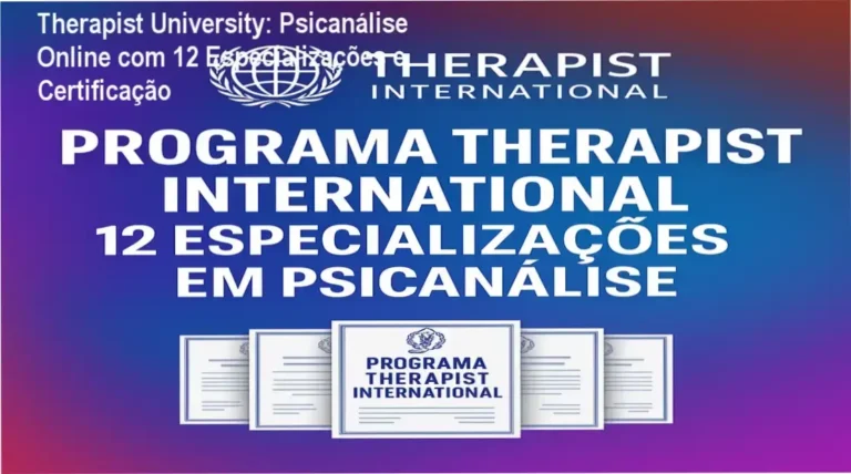 Therapist University: Psicanálise Online com 12 Especializações e Certificação 5 https://ondeaprender.com.br/ Aprendizado em psicanálise com certificações internacionais e bônus exclusivos