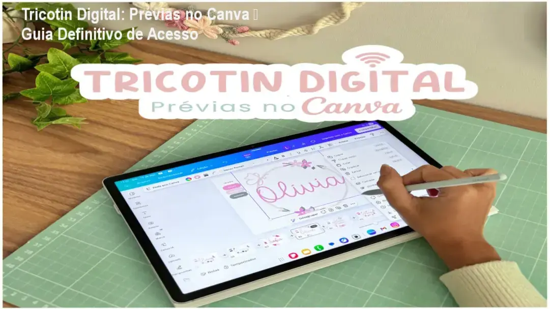 Tricotin Digital: Prévias no Canva – Guia Definitivo de Acesso 1 https://ondeaprender.com.br/tricotin-digital-previas-no-canva-onde-baixar-oficial/ Tela do curso Tricotin Digital mostrando criação de prévia no Canva