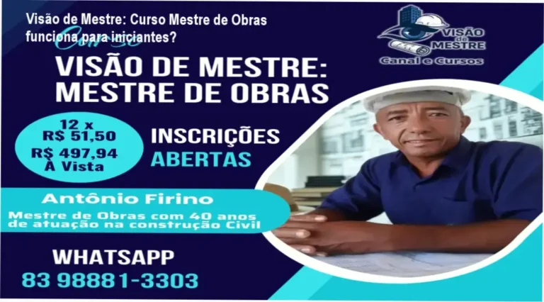 Visão de Mestre: Curso Mestre de Obras funciona para iniciantes? 2 https://ondeaprender.com.br/medcards-full-solucao-completa-para-aprendizado-medico-com-flashcards-onde-comprar-gratuito/ Instrutor da Visão de Mestre apresenta conteúdo do curso Mestre de Obras