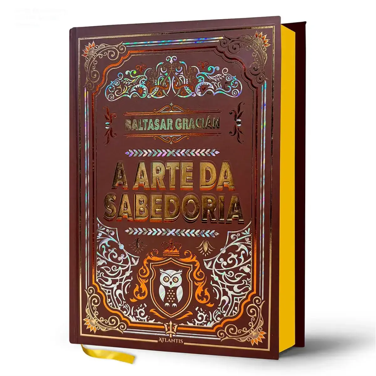 A Arte da Sabedoria - Baltasar Gracián | Resenha 1 https://ondeaprender.com.br/arte-da-sabedoria-baltasar-gracian/ Capa dura de A Arte da Sabedoria de Baltasar Gracián com acabamento hot stamping e marcador em fitilho