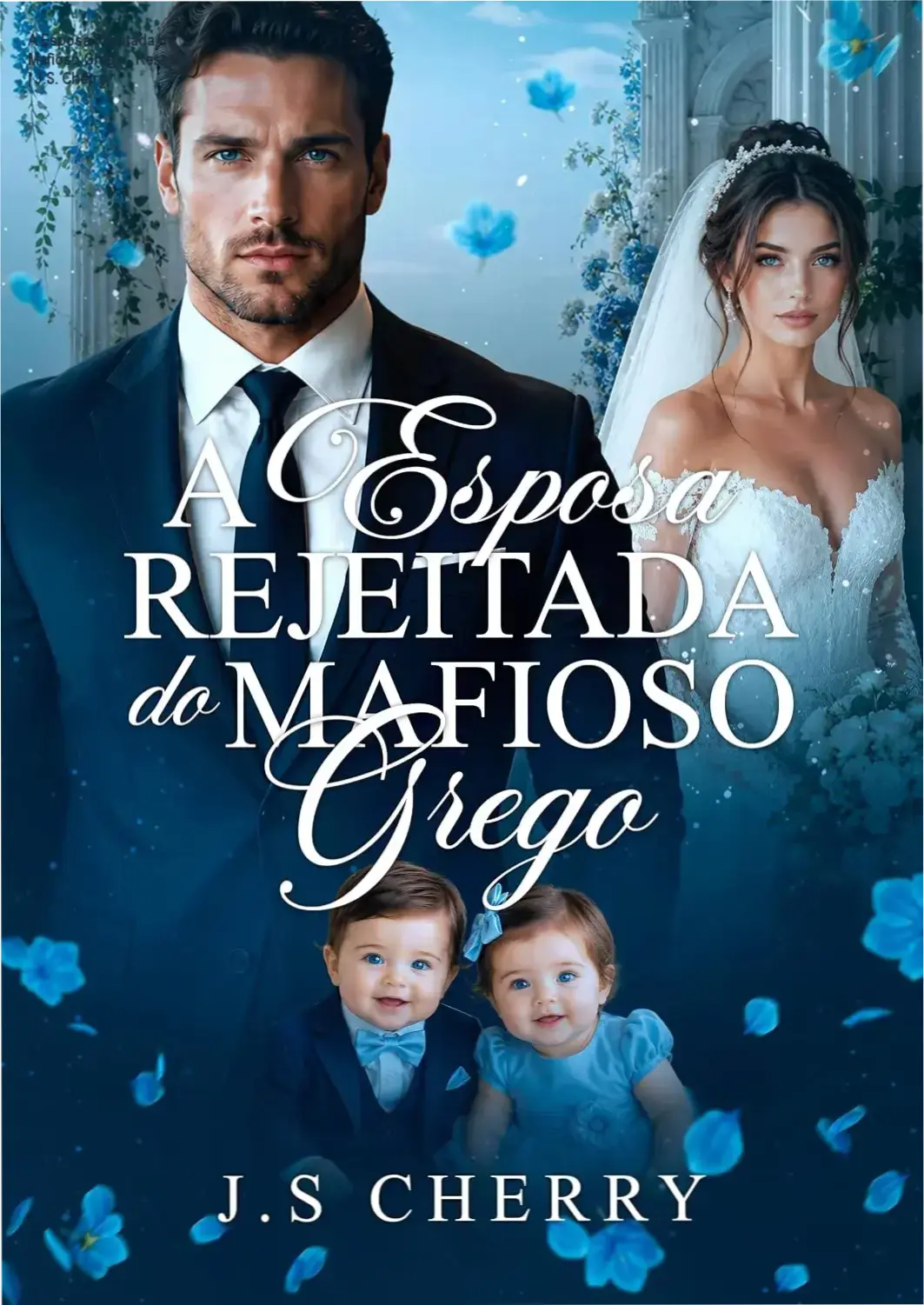 Capa do eBook A Esposa Rejeitada do Mafioso Grego em estilo sombrio com título em destaque