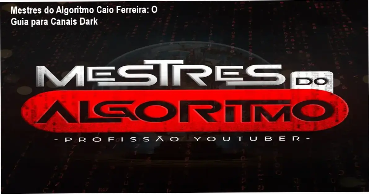 Representação visual do método de canais dark e automação de YouTube do Caio Ferreira
