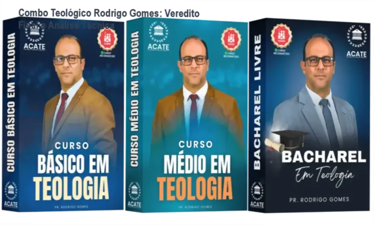 Certificado e material de estudo do Combo Teológico do Pastor Rodrigo Gomes com selo CGADB