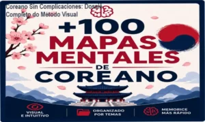Visão interna do material Coreano Sin Complicaciones de Protocolo Oficial exibindo mapas mentais visuais
