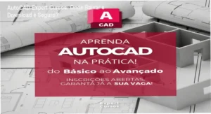 Interface de aprendizado do Curso AutoCAD Expert com projetos de engenharia e arquitetura em 3D