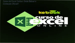 Interface de aprendizado do Curso de Excel Online mostrando módulos de VBA e Power BI